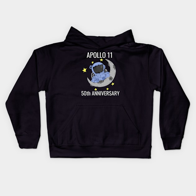 Apollo 11 50th Anniversary Kids Hoodie by artbypond